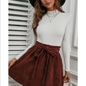 Shein striped paper bag skirt size 6